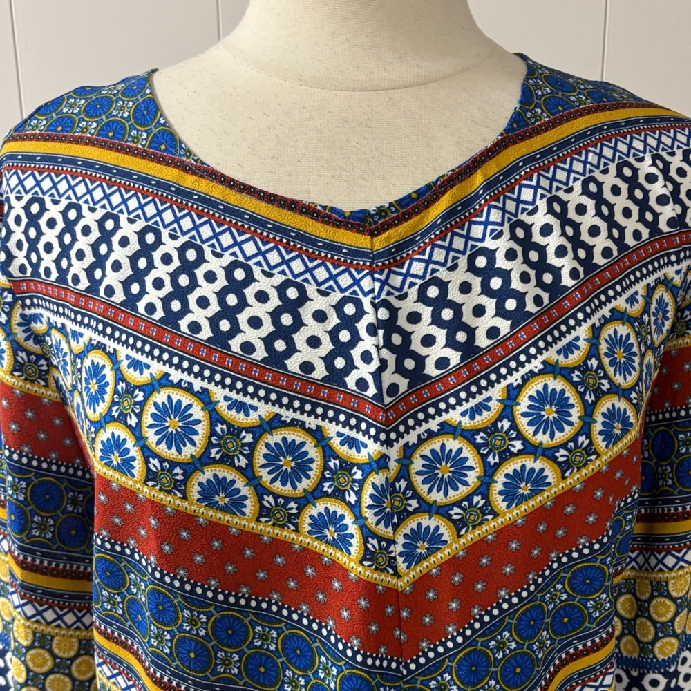 Ruby Rd. Multicolor Geometric Blouse - Picture 3 of 8